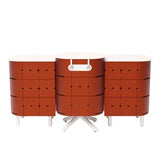 Cuisine Trio MARCEL + meuble JEAN avec évier + JEAN - ALUVY terracotta blanc