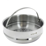 Cuit-vapeur en inox 24 cm DE BUYER en acier inoxydable avec anse de levage