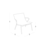 Dimensions du Fauteuil Bas Assise Confort Horizon Batyline Duo - LAFUMA