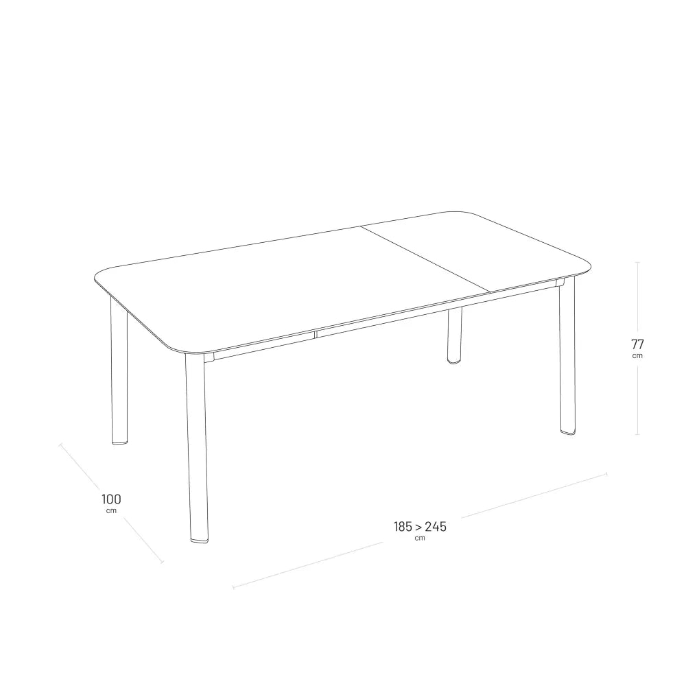dimensions de la table oron 190 lafuma 