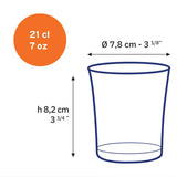 verres 21 cl Ambre - LYS - DURALEX dimensions
