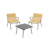 Ensemble table basse et 2 fauteuils Jaune Safran - LAFUMA