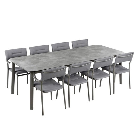 Ensemble table extensible et 8 fauteuils de jardin - LAFUMA