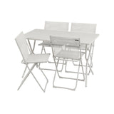 Salon de jardin Table de jardin 120x70x72cm pliante 4 chaises Balcony - LAFUMA beige