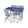 Salon de jardin Table de jardin 120x70x72cm pliante 4 chaises Balcony - LAFUMA bleu