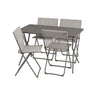 Salon de jardin Table de jardin 120x70x72cm pliante 4 chaises Balcony - LAFUMA gris terre