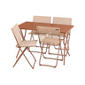 Salon de jardin Table de jardin 120x70x72cm pliante 4 chaises Balcony - LAFUMA orange
