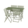 Salon de jardin Table de jardin 120x70x72cm pliante 4 chaises Balcony - LAFUMA vert moss