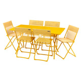 Salon de jardin Table de jardin pliante 6 chaises Balcony - LAFUMA jaune miel