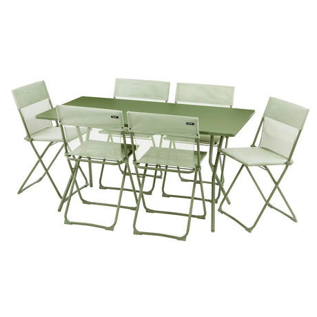 Salon de jardin Table de jardin pliante 6 chaises Balcony - LAFUMA vert moss