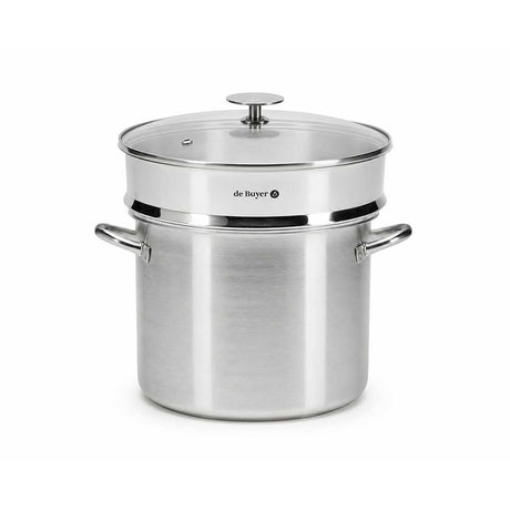 Ensemble Cuit-Vapeur Couscous Inox 24 cm - DE BUYER en promo
