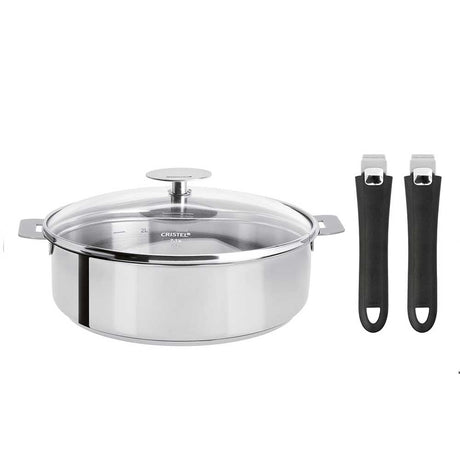 Ensemble Sauteuse Mutine 24 cm amovible avec 2 poignées et couvercle - CRISTEL