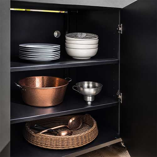 Lot 2 Etagères MODULO Noir - ENO en promotion