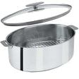Faitout Ovale avec grille et couvercle Mutine Amovible - CRISTEL