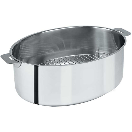 Faitout Ovale avec grille Mutine Poignée Amovible - CRISTEL