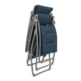 Fauteuil de relaxation multi position pliant FUTURA toile BeComfort - LAFUMA bleu encre plié détente