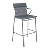 Fauteuil haut LAFUMA structure titane, toile Batyline Storm Grey.