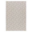 Grand tapis Marsanne Eventail Gris Lafuma motif graphique gris et beige vue de dessus