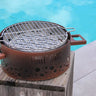 P'tit Grill Barbecue de Table Acier - GRILL CHIC imitiation corten piscine
