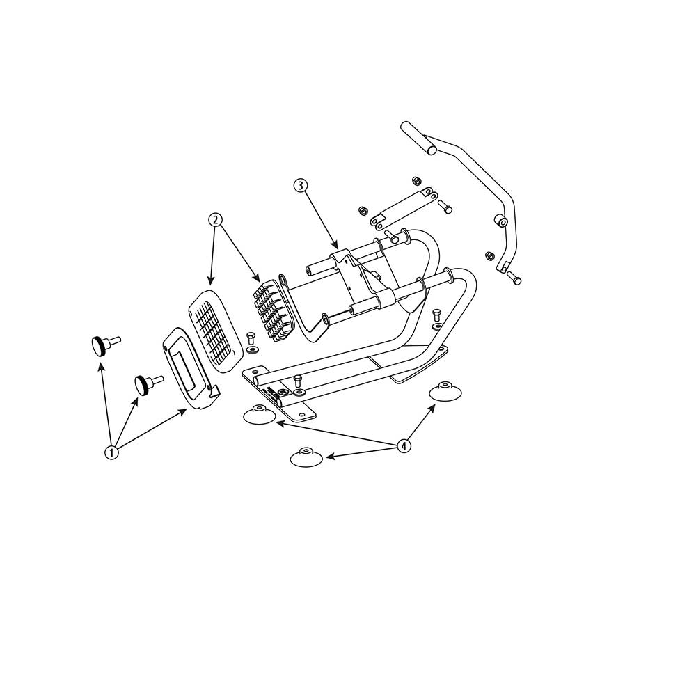 Kit couteau et poussoir pour coupe-frites Compact Pro - Louis Tellier
