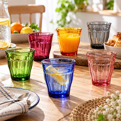 Lot de 12 verres Picardie 25 cl multicolores – DURALEX (lot de 2 boîtes de 6) Offre
