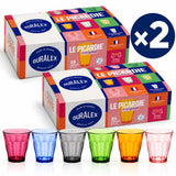 Lot de 12 verres Picardie 25 cl multicolores – DURALEX (lot de 2 boîtes de 6)
