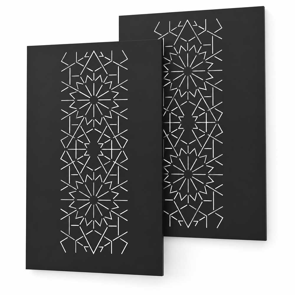 Lot de 2 plaques murales Atlas noire - LE MARQUIER