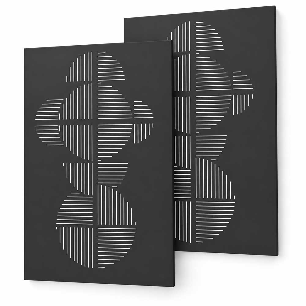 Lot de 2 plaques murales Futura noire - LE MARQUIER
