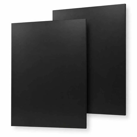 Lot de 2 plaques de protection murale unies noires 80 × 120 cm – LE MARQUIER