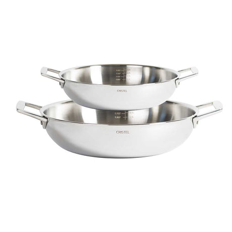 Lot de 2 Plats Sautoir Inox Castel'Pro - CRISTEL