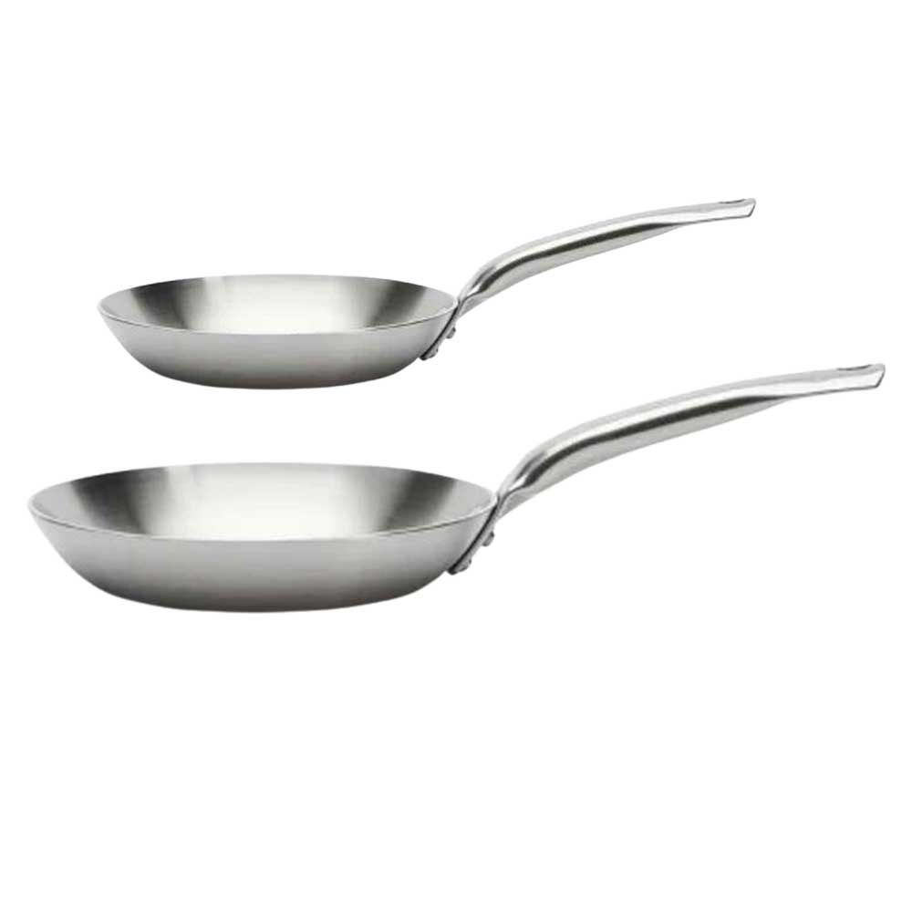 Lot de 2 Poêles Alchimy Inox - de BUYER