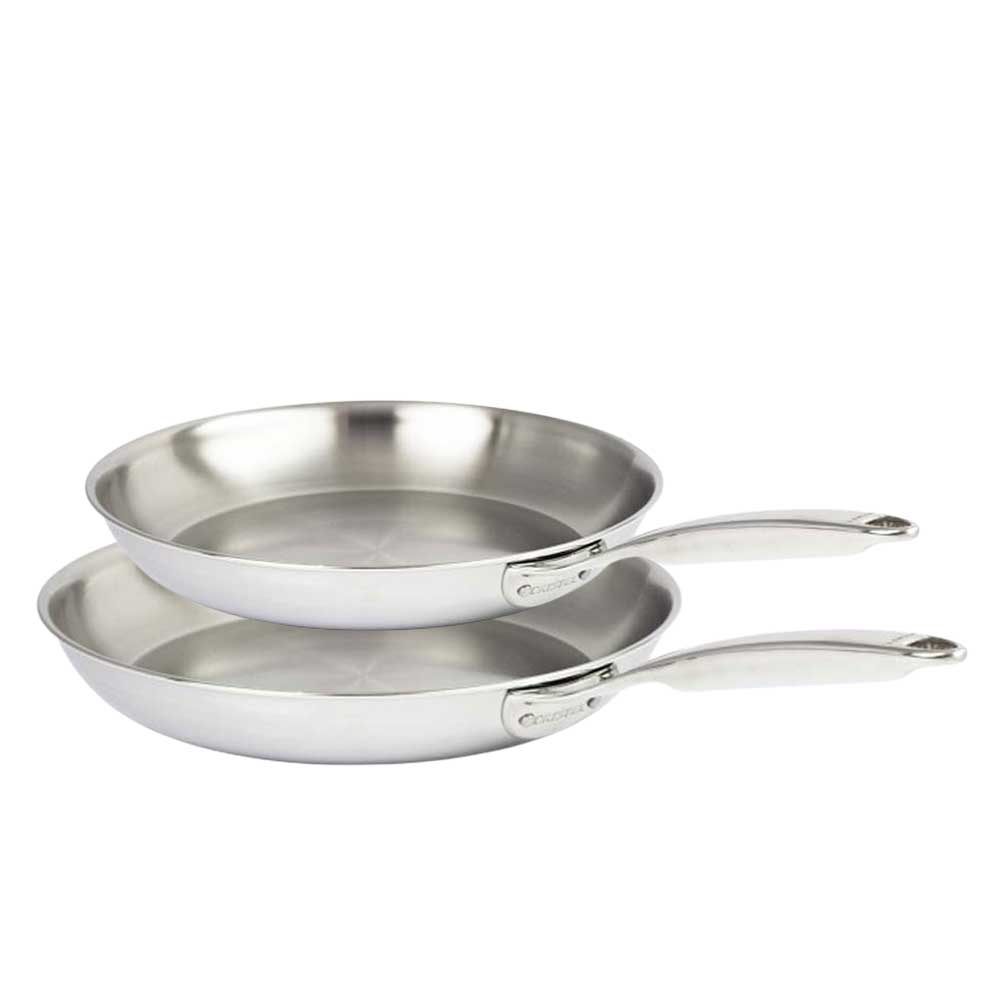 Lot de 2 poêles Inox Ultraply CASTEL'PRO - CRISTEL
