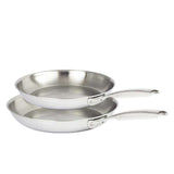 Lot de 2 poêles Inox Ultraply CASTEL'PRO - CRISTEL