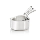 Lot de 3 casseroles Affinity DE BUYER empilées en inox multicouche compatible induction
