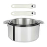 Lot 3 Casseroles Mutine avec 2 poignées Mutine Blanc INCLUSES - CRISTEL 