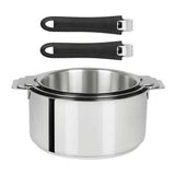 Lot 3 Casseroles Mutine avec 2 poignées noir Mutine INCLUSES - CRISTEL