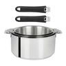 Lot 3 Casseroles Mutine avec 2 poignées noir Mutine INCLUSES - CRISTEL