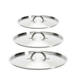 Lot 3 Couvercles Inox Brossé - DE BUYER