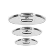 Lot de 3 Couvercles inox brillant Castel'Pro - CRISTEL
