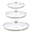 Lot 3 Couvercles en verre avec Pontet inox - DE BUYER