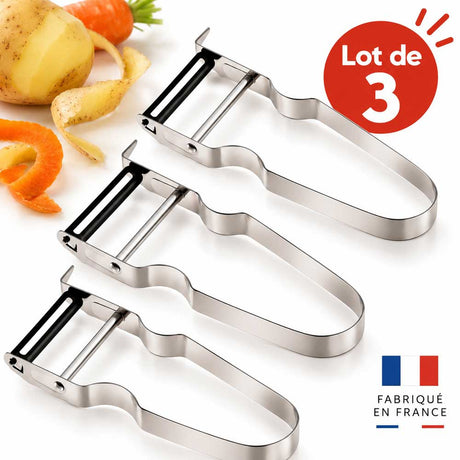 Lot 3 éplucheurs Castor - Louis Tellier en promotion