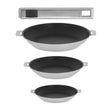 Lot de 3 Poêles antiadhérent STRATE avec poignée OFFERTE - CRISTEL