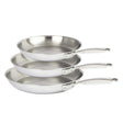 Lot de 3 poêles Inox Ultraply CASTEL'PRO - CRISTEL