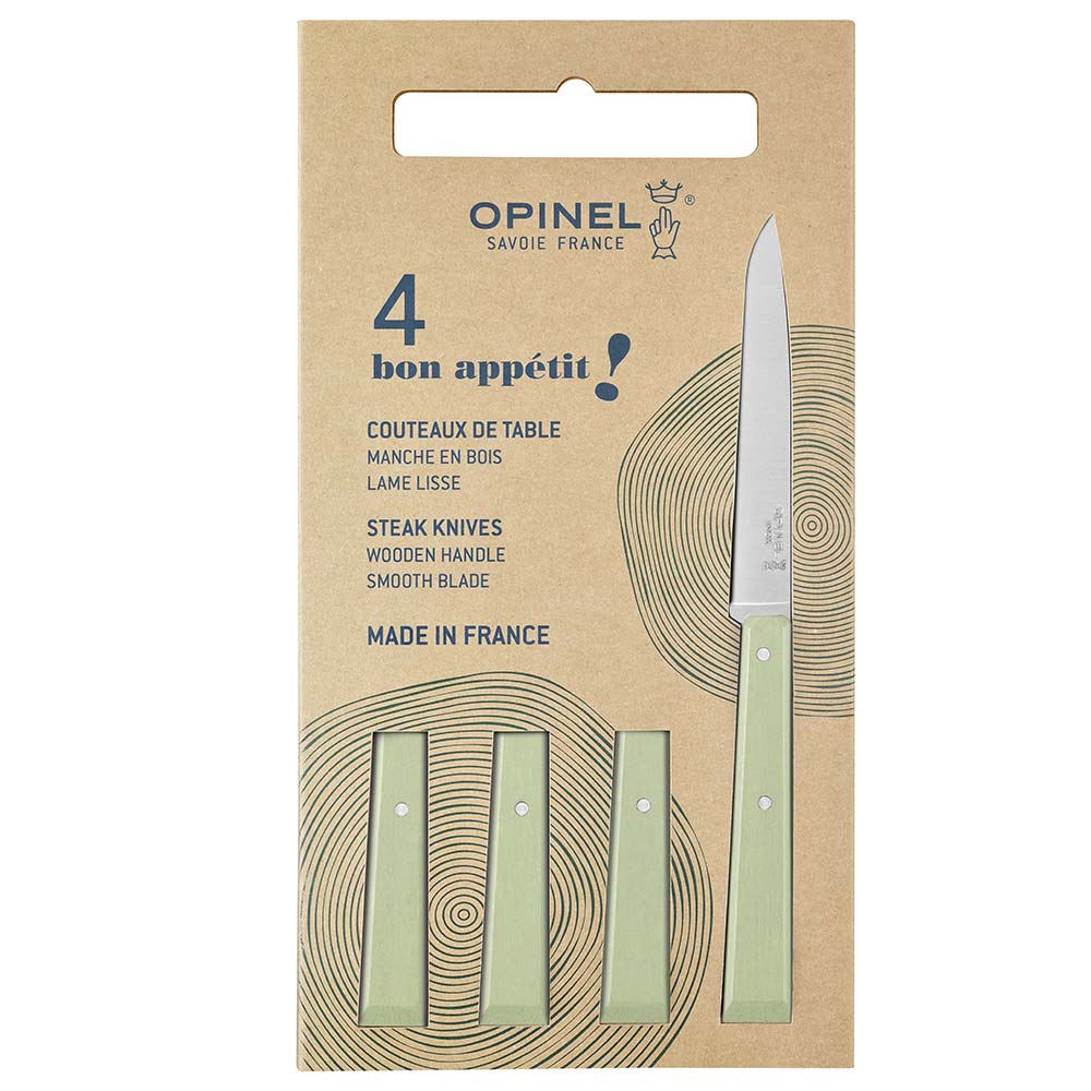 Coffret de 4 couteaux de table N°125 Bon Appétit Sauge – OPINEL