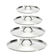 Lot 4 Couvercles Inox Brossé - DE BUYER