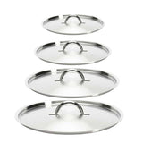 Lot 4 Couvercles Inox Brossé - DE BUYER