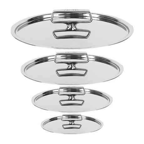 Lot de 4 Couvercles inox brillant Castel'Pro - CRISTEL