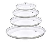 Lot 4 Couvercles en verre avec Pontet inox - DE BUYER