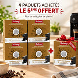 Lot 5 Dosettes de café Grande Réserve - Machine EOH - MALONGO en promotion