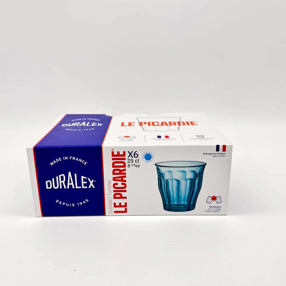 Lot de 6 verres 25 cl Turquoise - PICARDIE - DURALEX packaging